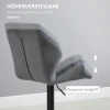 Barkrukken set van 2, gestoffeerde barkruk met metalen frame, rugleuning, fluwelen look, in hoogte verstelbaar 360° draaibaar 6