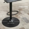 Barkrukken set van 2, gestoffeerde barkruk met metalen frame, rugleuning, fluwelen look, in hoogte verstelbaar 360° draaibaar 7