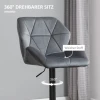 Barkrukken set van 2, gestoffeerde barkruk met metalen frame, rugleuning, fluwelen look, in hoogte verstelbaar 360° draaibaar 8