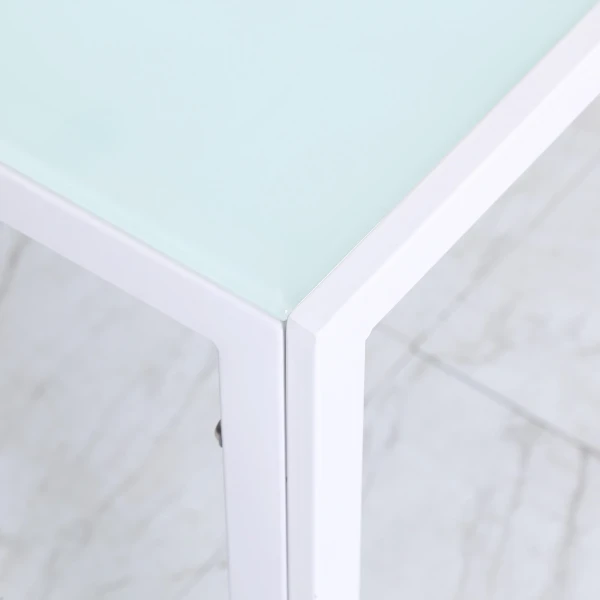 Eettafel keukentafel grote tafel, modern ontwerp, 120 cm x 60 cm x 75 cm, wit 10