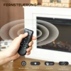 Elektrische haard, realistische vlammen met 12 kleuren, 5 helderheidsniveaus, afstandsbediening, timer, zwart 7