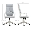 Ergonomische bureaustoel, netweefsel, in hoogte verstelbaar, draaibaar, rolbare bureaustoel, grijs+wit 4