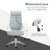 Ergonomische bureaustoel, netweefsel, in hoogte verstelbaar, draaibaar, rolbare bureaustoel, grijs+wit 5