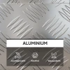 Gereedschapskist opslagkist van aluminium met slot en sleutels 50 x 15,5 x 20,5 cm 5