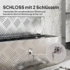 Gereedschapskist opslagkist van aluminium met slot en sleutels 50 x 15,5 x 20,5 cm 6