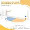 Hondenhek, dubbele vergrendeling, zelfsluitende deur, 104 cm hoog, staal, wit 6