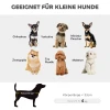 Hondenwagen, opvouwbare hondenbuggy voor dwergenhonden tot 4 kg, inklapbare kattenbuggy met handvatstang, wasbaar kussen, veiligheidslijnen, opbergtas, 4 wielen, zwart 9