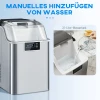 Ijsblokjesmachine, ijsblokjesdispenser, ice maker, 20 kg/24h ijsblokjesmaker met 2,1 l watertank, zilver 6
