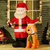 Kerstdecoratie, kerstman met hond, opblaasbaar, groot, incl. blower, 117 x 80 x 157 cm 2