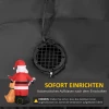 Kerstdecoratie, kerstman met hond, opblaasbaar, groot, incl. blower, 117 x 80 x 157 cm 5