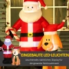 Kerstdecoratie, kerstman met hond, opblaasbaar, groot, incl. blower, 117 x 80 x 157 cm 6