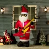 Kerstdecoratie opblaasbare kerstman buiten kerstdecoratie, incl. blazer, 140 m, rood + wit 2