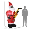 Kerstdecoratie opblaasbare kerstman buiten kerstdecoratie, incl. blazer, 140 m, rood + wit 4