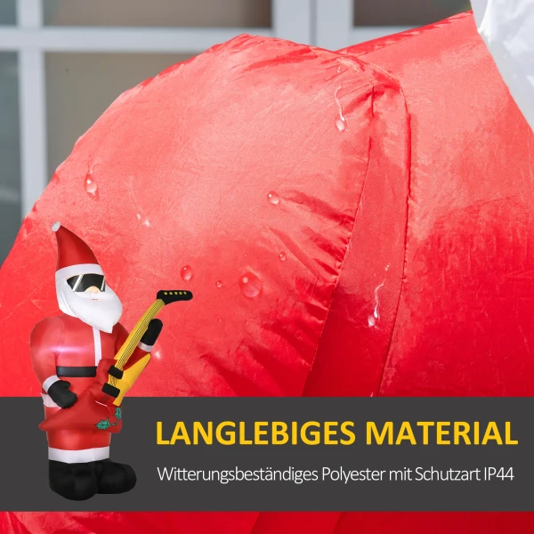 Kerstdecoratie opblaasbare kerstman buiten kerstdecoratie, incl. blazer, 140 m, rood + wit 7