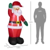 Kerstman, 1,84 m hoog, met led verlichting, zelfopblaasbare tuindecoratie 4