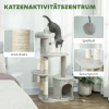 Krabpaal 114 cm kattentoren met hol, sisalpalen, platform, meerdere verdiepingen voor middelgrote katten onder 6 kg, lichtgrijs 5