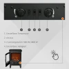 Led elektrische staande haard met vlam effect 900/1800w zwart 6