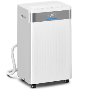 Luchtontvochtiger, 4,5 liter tank, 24 uurs timer, led display, kunststof, wit 1