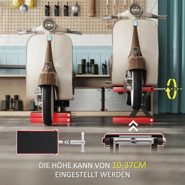 Motorfietslift 500 kg draagvermogen motorfietsheftafel 100 370 mm in hoogte verstelbaar 6