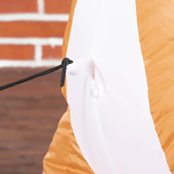 Opblaasbaar rendier, 1,8 m, led lampjes, accessoires, automatisch opblazen, geel 9