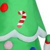 Opblaasbare kerstboom met kerstman, sneeuwpop en cadeaudoos 210 cm kerstverlichting led zelfopblazend polyester groen 144 x 125 x 210 cm 10