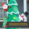 Opblaasbare kerstboom met kerstman, sneeuwpop en cadeaudoos 210 cm kerstverlichting led zelfopblazend polyester groen 144 x 125 x 210 cm 6