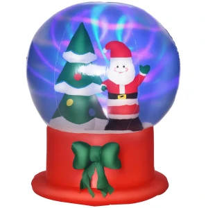 Opblaasbare kerstdecoratie 110 cm x 110 cm x 150 cm incl. grondpinnen, haringen en zandzak blauw 1