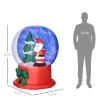 Opblaasbare kerstdecoratie 110 cm x 110 cm x 150 cm incl. grondpinnen, haringen en zandzak blauw 4