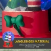 Opblaasbare kerstdecoratie 110 cm x 110 cm x 150 cm incl. grondpinnen, haringen en zandzak blauw 6