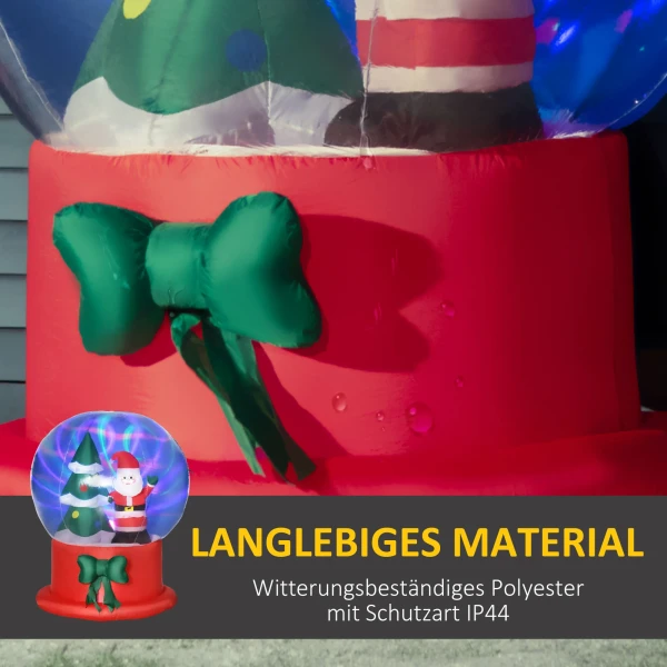Opblaasbare kerstdecoratie 110 cm x 110 cm x 150 cm incl. grondpinnen, haringen en zandzak blauw 6
