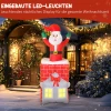 Opblaasbare kerstdecoratie, kerstman in schoorsteen, leds, blower 5