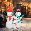 Opblaasbare sneeuwman familie, 1,8 m kerstdecoratie met led verlichting voor binnen en buitenruimte 9