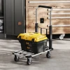 Opvouwbare handwagen, 150 kg draagvermogen, uitbreidbaar oppervlak, in hoogte verstelbare handgreep, voor kratten, metaal, zwart 10