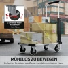 Opvouwbare handwagen, 150 kg draagvermogen, uitbreidbaar oppervlak, in hoogte verstelbare handgreep, voor kratten, metaal, zwart 7