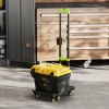 Opvouwbare metalen transportkar met wielen en verstelbare handgreep 49 x 35 x 102 cm groen 10
