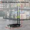 Opvouwbare metalen transportkar met wielen en verstelbare handgreep 49 x 35 x 102 cm groen 6