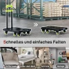 Opvouwbare metalen transportkar met wielen en verstelbare handgreep 49 x 35 x 102 cm groen 8