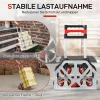 Opvouwbare trapklimmer trolley, 6 wiel systeem, draagt 70 kg, aluminium, rood 6