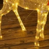 Rendier met rode strik, 137 led's, kerstverlichting, weerbestendig, 66 x 25 x 135 cm, goud 10