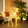Rendier met rode strik, 137 led's, kerstverlichting, weerbestendig, 66 x 25 x 135 cm, goud 2