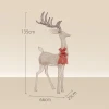 Rendier met rode strik, 137 led's, kerstverlichting, weerbestendig, 66 x 25 x 135 cm, goud 4