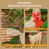 Rendier met rode strik, 137 led's, kerstverlichting, weerbestendig, 66 x 25 x 135 cm, goud 9