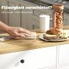 Rolbare keukeneiland, 2 lades, 2 kasten, verschuifbaar, kruidenrek, handdoekhouder, messenhouder, mdf, wit 7