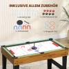 Sportnow 13 in 1 speltafel, tafelvoetbal, schaken, biljart, tafeltennis en meer, mdf, kunststof, walnoot 10