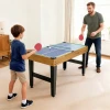 Sportnow 13 in 1 speltafel, tafelvoetbal, schaken, biljart, tafeltennis en meer, mdf, kunststof, walnoot 2