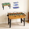 Sportnow 13 in 1 speltafel, tafelvoetbal, schaken, biljart, tafeltennis en meer, mdf, kunststof, walnoot 4