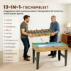 Sportnow 13 in 1 speltafel, tafelvoetbal, schaken, biljart, tafeltennis en meer, mdf, kunststof, walnoot 5