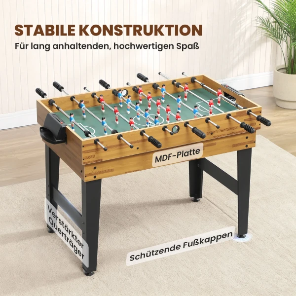 Sportnow 13 in 1 speltafel, tafelvoetbal, schaken, biljart, tafeltennis en meer, mdf, kunststof, walnoot 6