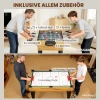 Sportnow 13 in 1 speltafel, tafelvoetbal, schaken, biljart, tafeltennis en meer, mdf, kunststof, walnoot 7