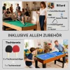 Sportnow 5 in 1 multispel tafel, 53 accessoire onderdelen, tafelvoetbal, tafelhockey, tafeltennis, biljart, basketbal, walnoot 8